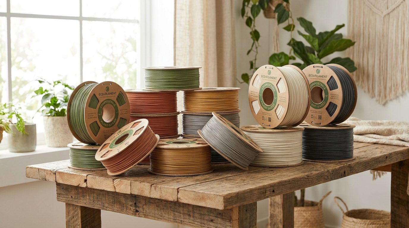 Nachhaltiges 3D-Druck Filament und kompostierbare Materialien